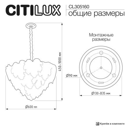 Люстра Citilux DRYAD CL305160