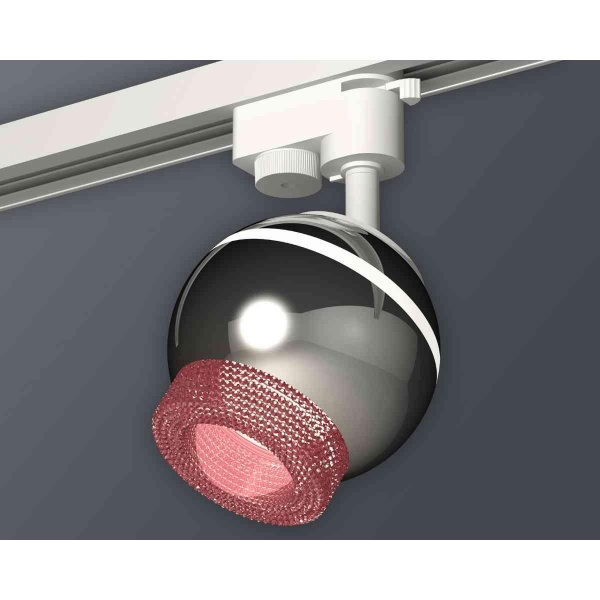 Комплект трекового светильника Ambrella light Track System XT1104003 PSL/PI серебро полированное/розовый (A2520, C1104, N7193)