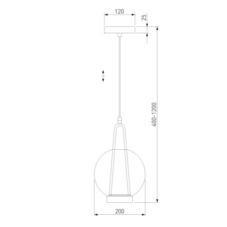 Подвесной светодиодный светильник Eurosvet Frasco 50267/1 LED латунь