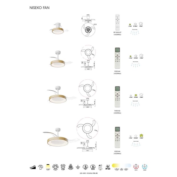 Люстра-вентилятор Mantra NISEKO FAN L 9057
