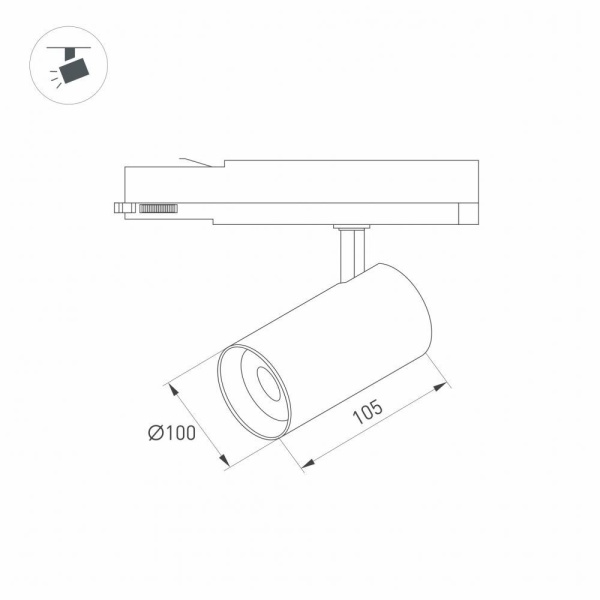 Трековый светодиодный светильник Arlight LGD-Nika-4TR-R100-30W White6000 031171