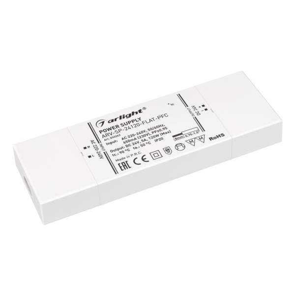 Блок питания Arlight ARV-SP-24012-FLAT-PFC 24V 120W IP20 5A 033263