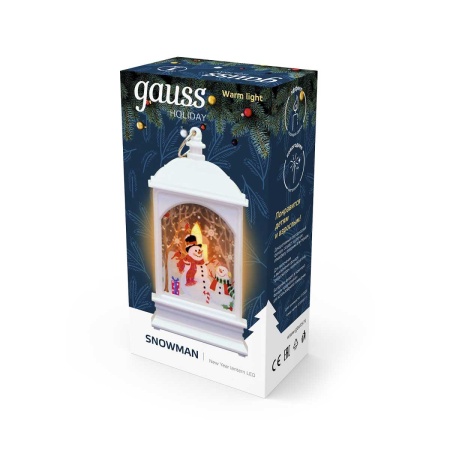 Светодиодный фонарь "Снеговик" Gauss Holiday HL030