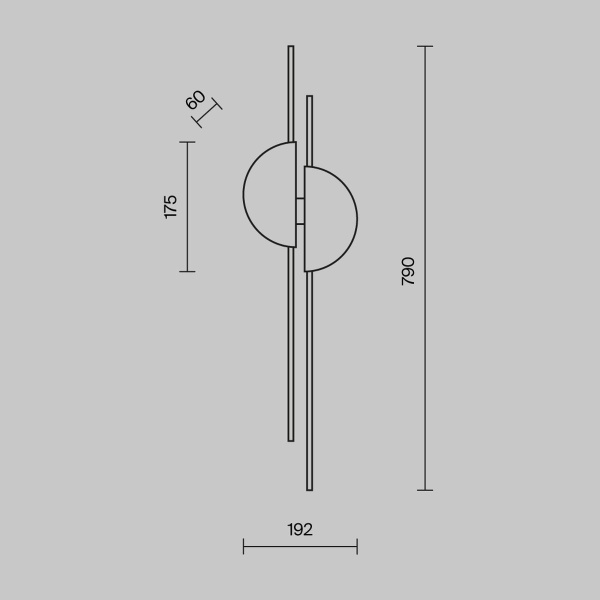 Настенный светодиодный светильник Maytoni Skyline MOD179WL-L22BS4K