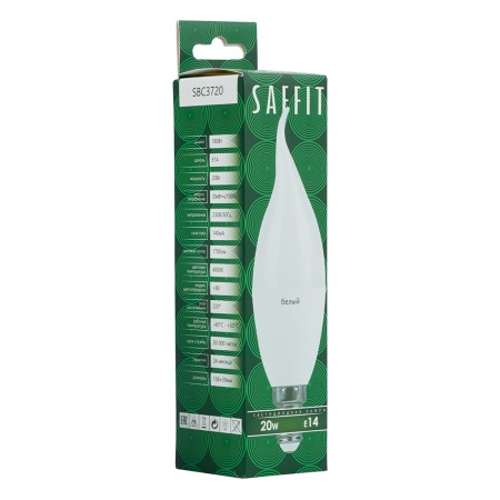Лампа светодиодная Saffit E14 20W 4000K матовая SBC3720 55275