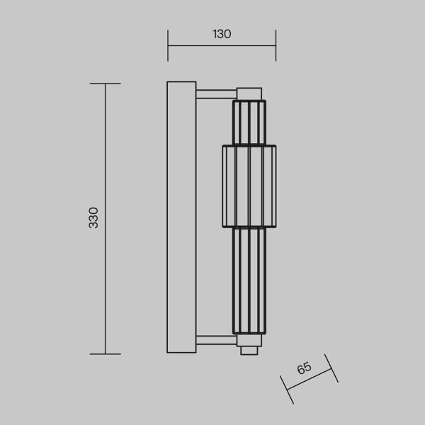 Настенный светильник Maytoni Verticale MOD308WL-L9CH3K