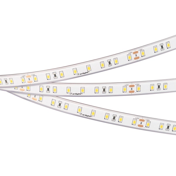 Светодиодная влагозащищенная лента Arlight 4,8W/m 80Led/m 2835SMD теплый белый 5M RTW-PS-A80-12mm 24V Warm3000 045163