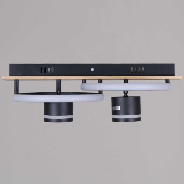 Потолочный светильник Reluce 29560-0.3-2+2 BK+WOOD