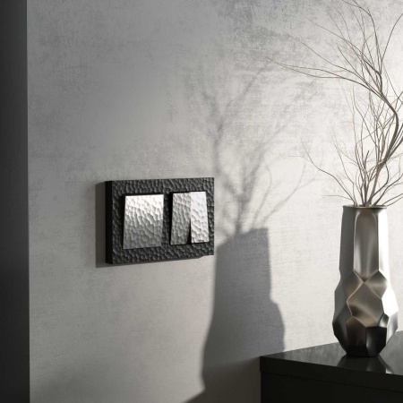 Выключатель Werkel Hammer двухклавишный проходной серебряный W1222006 4690389162404