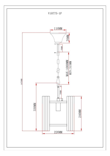 Подвесной светильник Moderli Monte V10775-1P