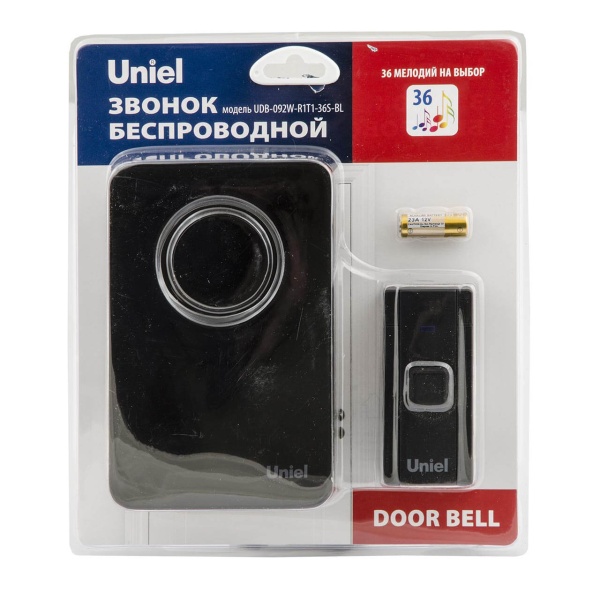 Звонок электронный Uniel UDB-092W-R1T1-36S-BL UL-00006437
