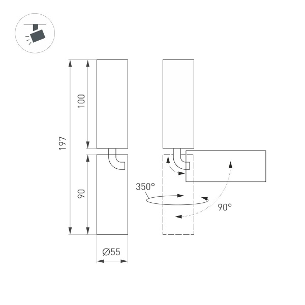 Светодиодный спот Arlight SP-Nuance-Surface-Flap-R35-7W Day4000 049915