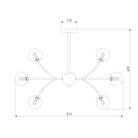 Подвесная люстра Eurosvet Astro 30179 хром