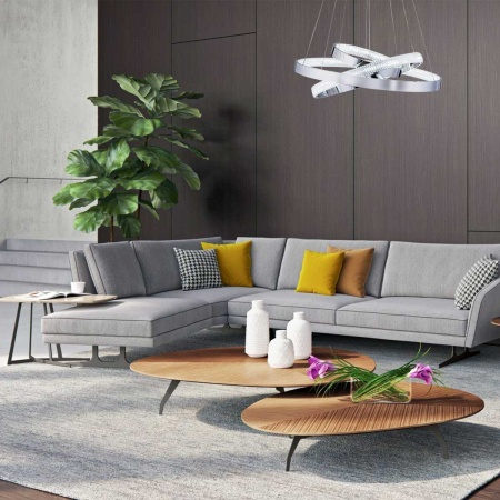 Подвесной светодиодный светильник Eurosvet Posh 90176/3 хром