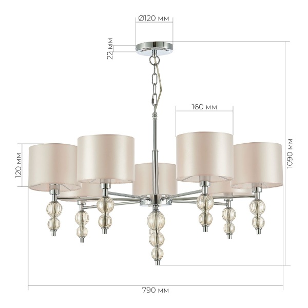Подвесная люстра Evoluce Ramer SLE105703-07
