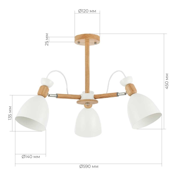 Потолочная люстра Evoluce Balcamo SLE103802-03