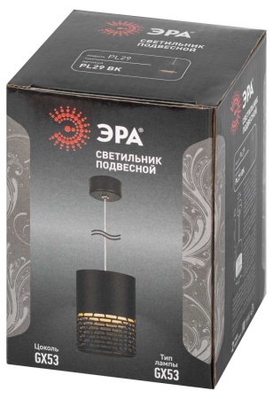 Подвесной светильник ЭРА PL29 BK Б0061373