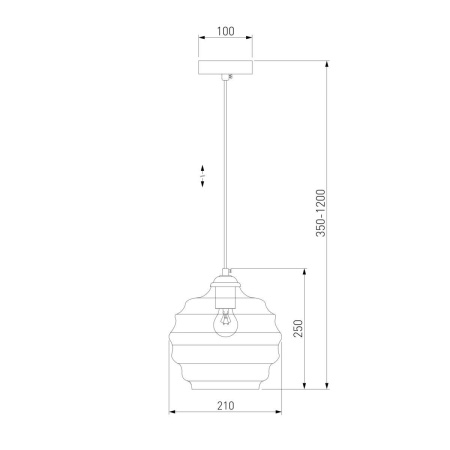 Подвесной светильник Eurosvet Ice 50239/1 дымчатый