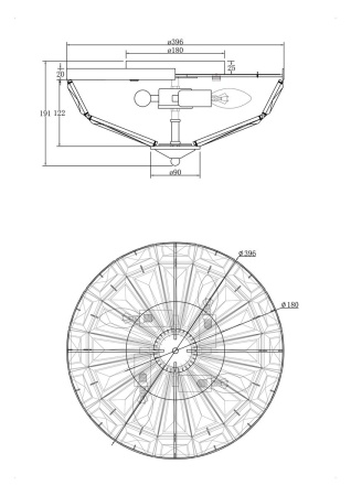 Потолочный светильник Maytoni Facet MOD094CL-04G