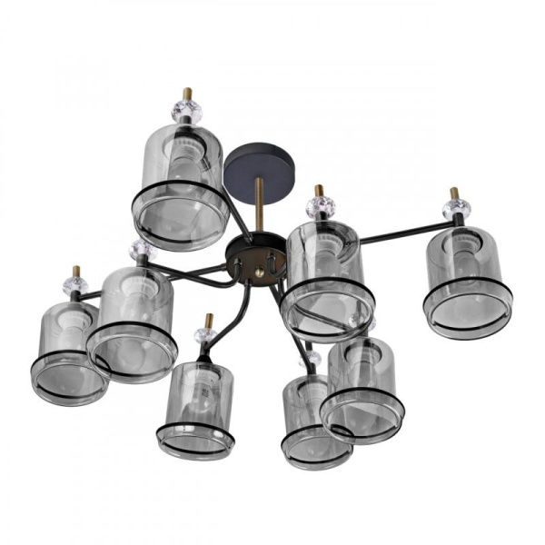 Потолочная люстра IMEX MD.4890-8-S COFFEE+FGD