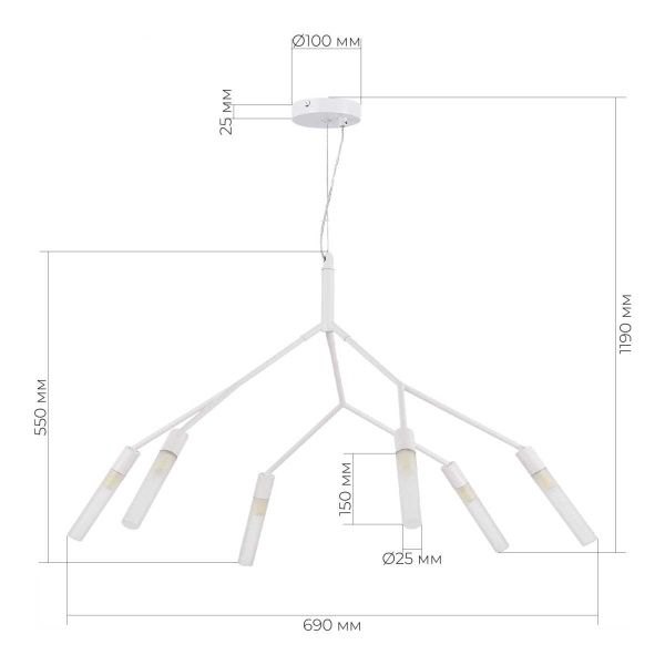 Подвесной светильник Evoluce KAITO SLE1129-503-06