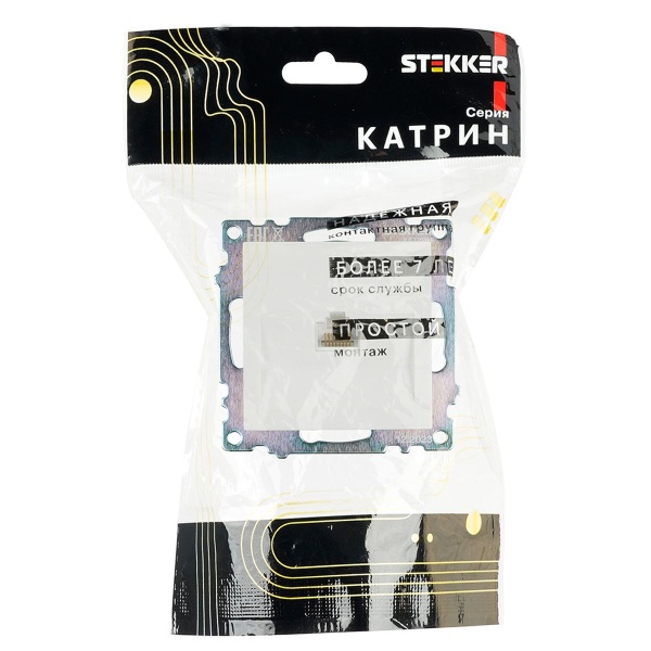 Розетка компьютерная RJ-45 Stekker Катрин белый GLS00-7107-01 39305
