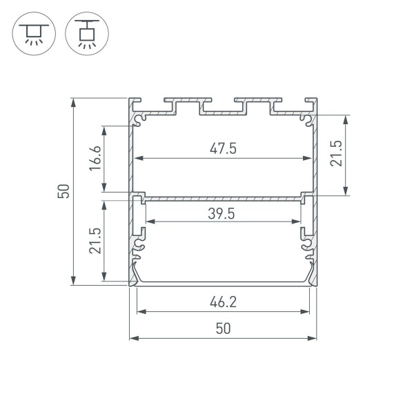 Профиль Arlight Line-S-5050-2500 Black 041840
