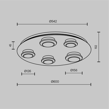 Потолочная светодиодная люстра Maytoni Pharao MOD361CL-L58BS3K
