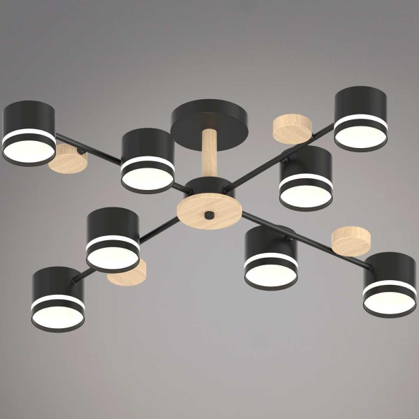 Люстра Reluce 68730-0.3-08 GX53 BK+WOOD