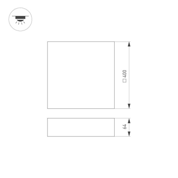 Потолочный светодиодный светильник Arlight IM-Quadro-Emergency-3H-S400x400-44W Warm3000 041029