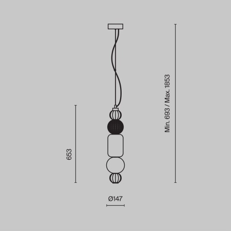 Подвесной светильник Maytoni Collar P069PL-L35G3K