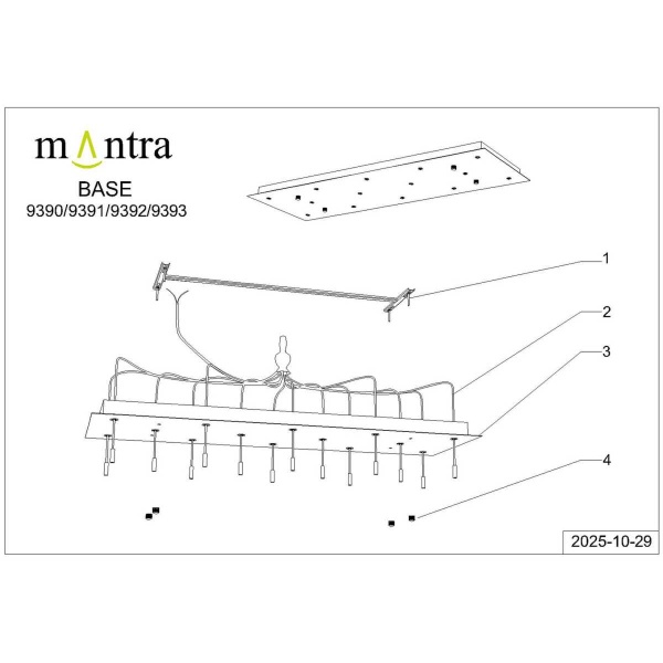 Потолочное основание Mantra Modular Light Florones 9390