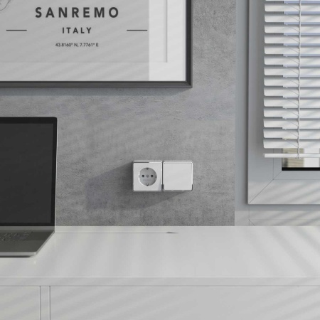 Выключатель одноклавишный проходной Werkel Gallant белый W5012001 4690389164057