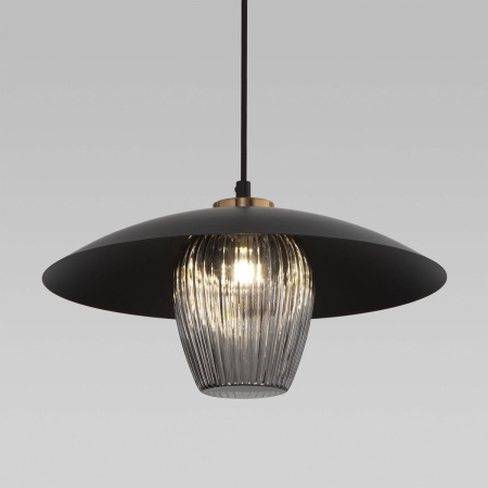 Подвесной светильник Eurosvet Kamari 50259/1 черный/дымчатый