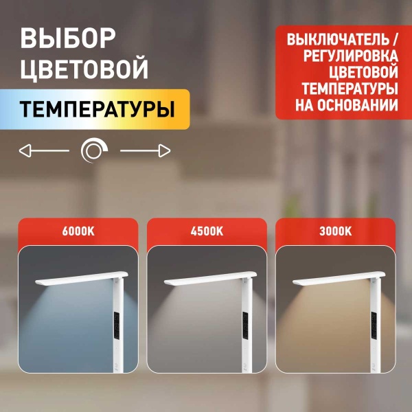 Настольная лампа ЭРА NLED-505-10W-W Б0057199