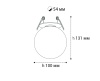 Встраиваемый светодиодный светильник Italline IT08-8026 black 3000K