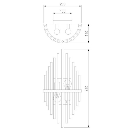 Настенный светильник Bogates Eclipse Allure 356/2 латунь