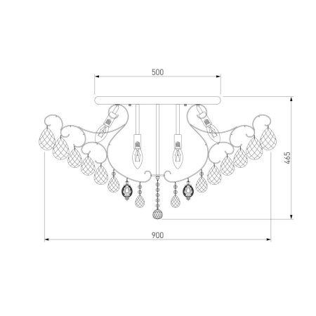 Потолочная люстра Eurosvet 10081/12 хром/прозрачный хрусталь Strotskis