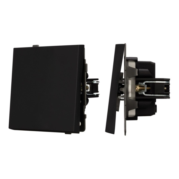Механизм выключателя одноклавишный непроходной SWT-TENDO-MK01-SFPL-BK (230V, 10A) Arlight 054566