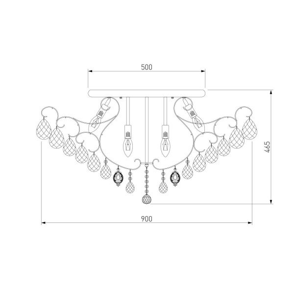 Потолочная люстра Eurosvet 10081/12 хром/прозрачный хрусталь Strotskis