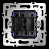 Механизм проходного переключателя двухклавишного 10А S70 Voltum VLS0203M