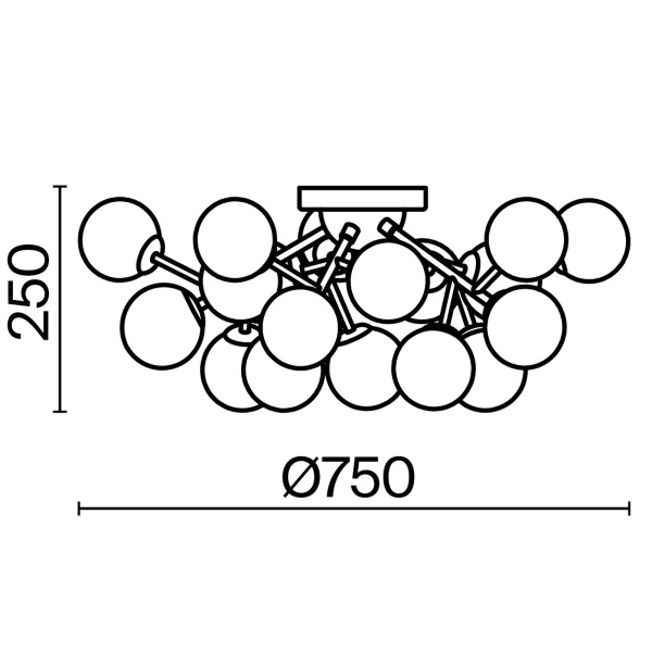 Потолочная люстра Maytoni Dallas MOD545CL-20BS