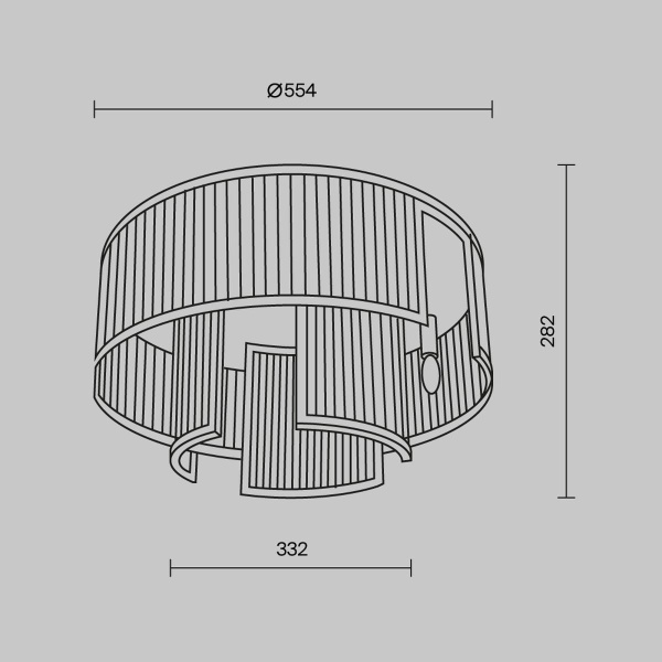Потолочная люстра Maytoni Frame MOD174CL-06G