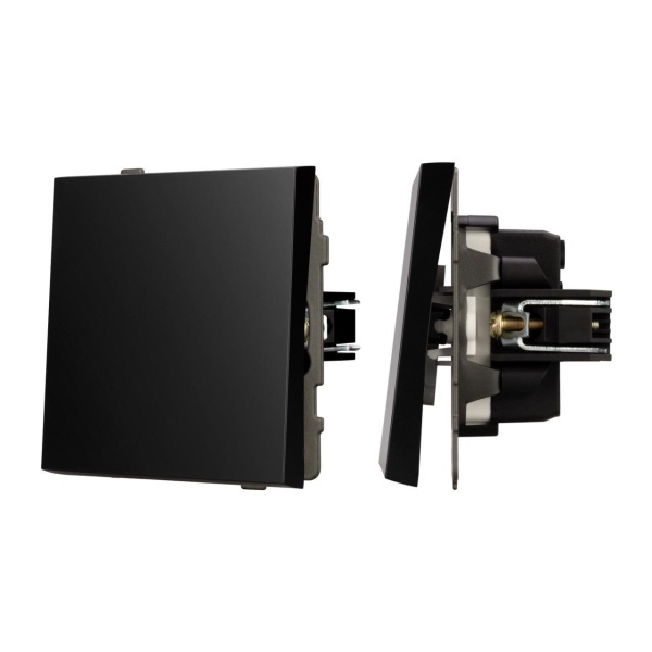 Механизм выключателя одноклавишный непроходной SWT-TENDO-MK01-PL-BK (230V, 10A) Arlight 054035