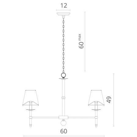 Подвесная люстра Divinare Candela 1162/01 LM-5