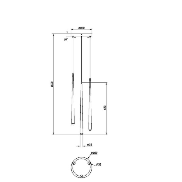 Подвесной светодиодный светильник Maytoni Cascade MOD132PL-L18BSK