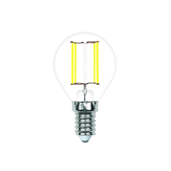 Лампа светодиодная филаментная Volpe E14 7W 4000K прозрачная LED-G45-7W/4000K/E14/CL/SLF UL-00008319