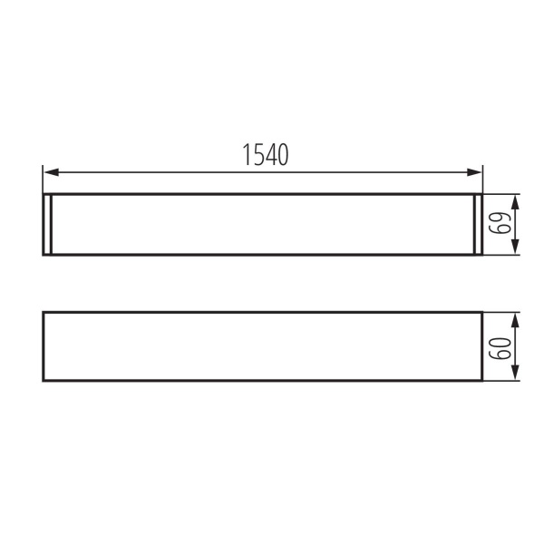 Линейный светильник Kanlux ALIN 4LED 1X150-W-NT 27425
