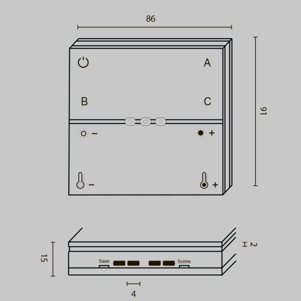 Беспроводная панель управления Maytoni Technical Smart home DRC034-8-W