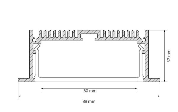 Профиль Arlight SL-LINIA88-F-2000 ANOD 019315